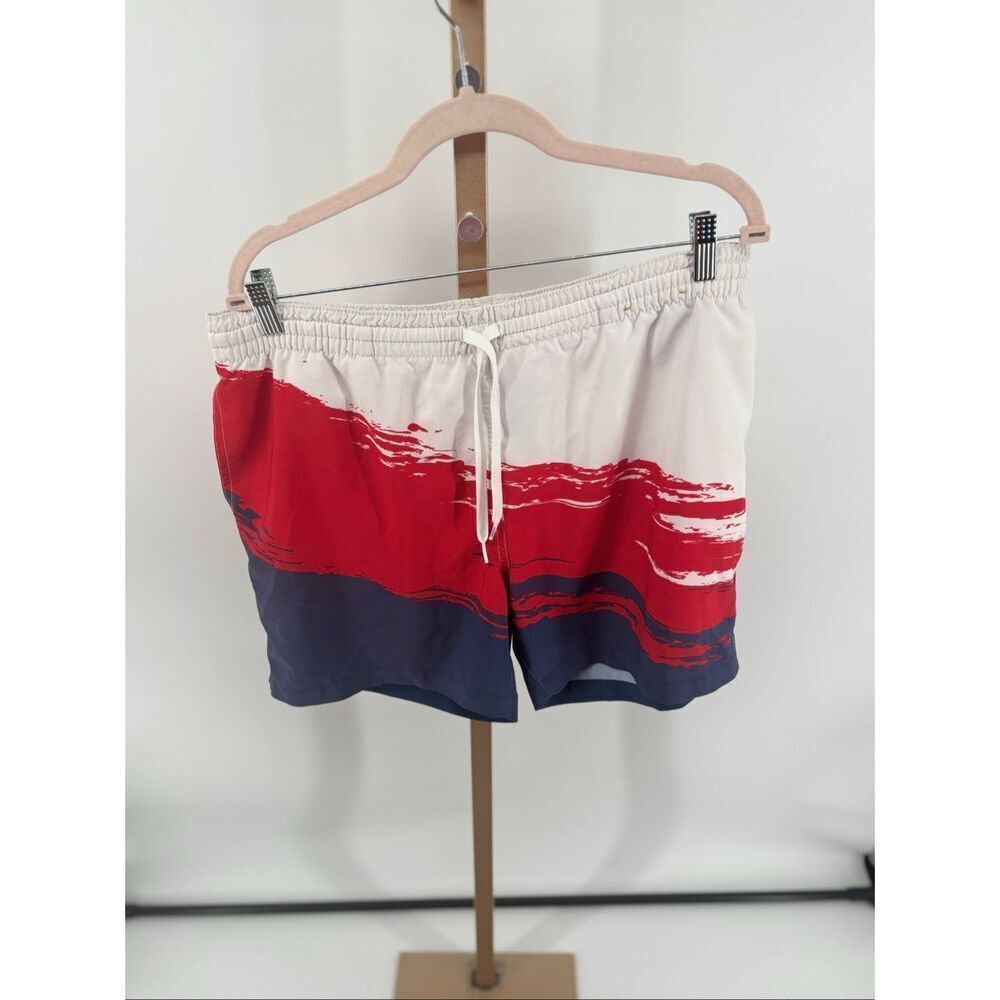 Chubbies 5.5 Inch Swim Trunks Mens Size Large Red White Navy